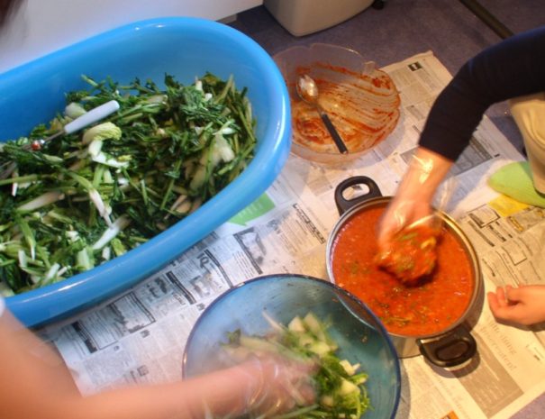 Korean Kimchi making